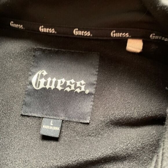 Guess Jeans Large Black Track Jacket Full Zip. - Picture 3 of 4